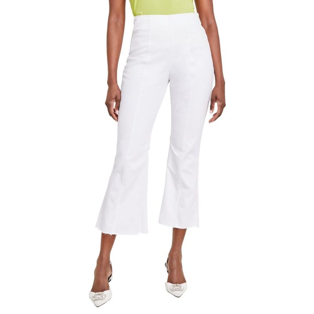 INC International Concepts Women's High-Rise Pull-On Flared Cropped Jeans